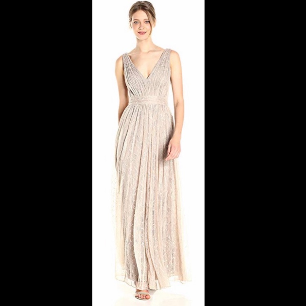 Vera Wang Beige Lace Gown